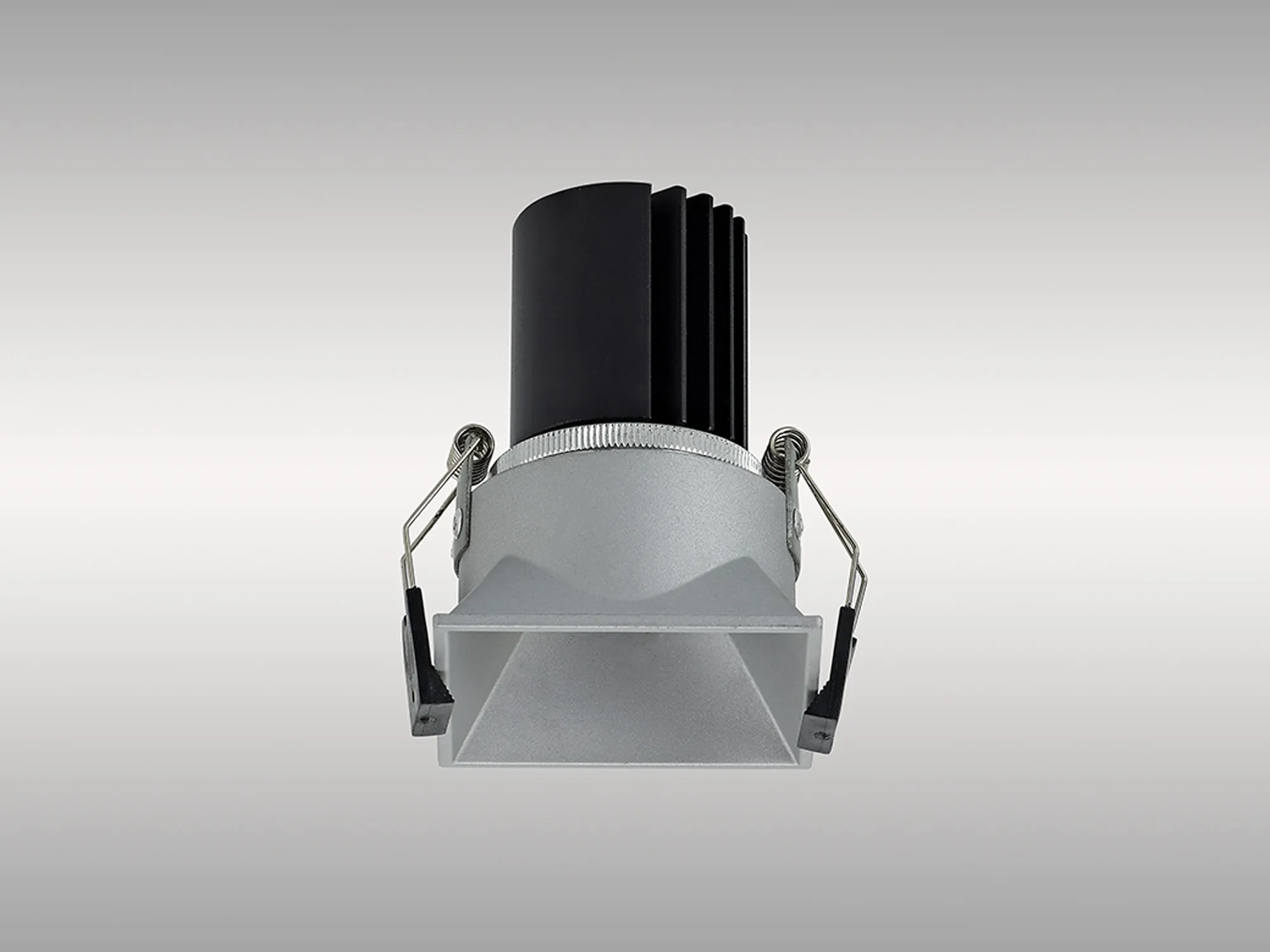 Biox 12 Tridonic Powered 12W 3000K 1200lm 12° CRI>90 LED Engine  Silver Square Fixed Recessed Spotlight, IP20 DM201967  Dlux Biox 12